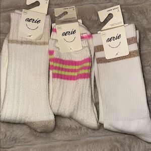 3 pairs of aerie crew socks new American Eagle Aerie crew socks